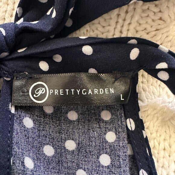 Halter Neck Navy Blue Long Maxi Dress Size L US - Picture 6 of 6